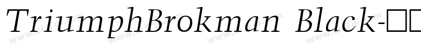 TriumphBrokman Black字体转换